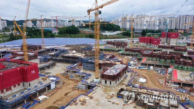 ▲ 광주 북구의 한 아파트 시공현장. 220614 ⓒ연합뉴스