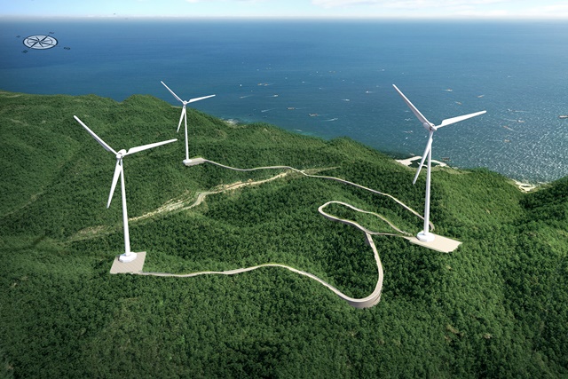 ▲ '영덕 호지마을 풍력' 조감도. ⓒ코오롱글로벌