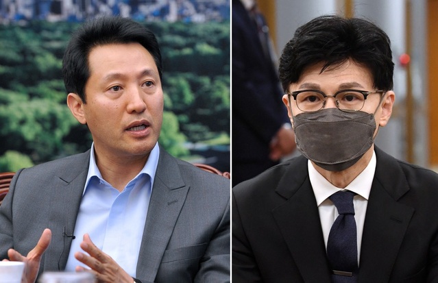▲ 오세훈(좌) 서울시장과 한동훈 법무부 장관. ⓒ뉴데일리