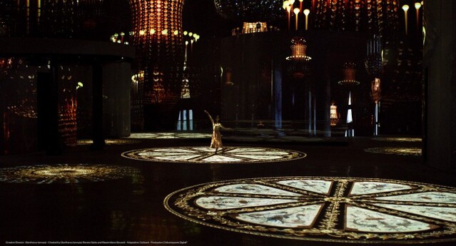 ▲ 빛의 시어터 '구스타프 클림트, 골드 인 모션' 전시 내부.ⓒ티코넷