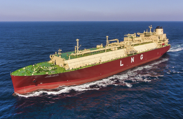 ▲ 18만㎥급 LNG추진 LNG운반선. ⓒ현대중공업