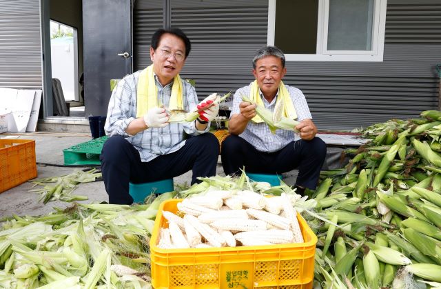 ▲ 송인헌 괴산군수(왼쪽)와 신송규 괴산군의장.ⓒ괴산군