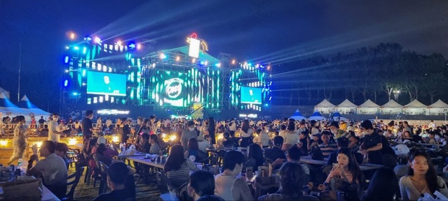 ▲ 대구 치맥패스티벌에서 진행되는 'Cass EDM Party'의 모습.