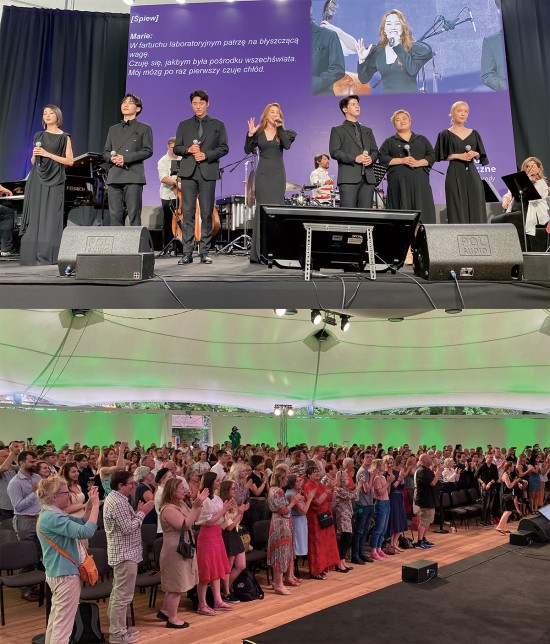 ▲ '바르샤바 뮤직 가든스 페스티벌'에 공식 초청된 뮤지컬 '마리 퀴리'의 갈라 콘서트 현장.ⓒ라이브