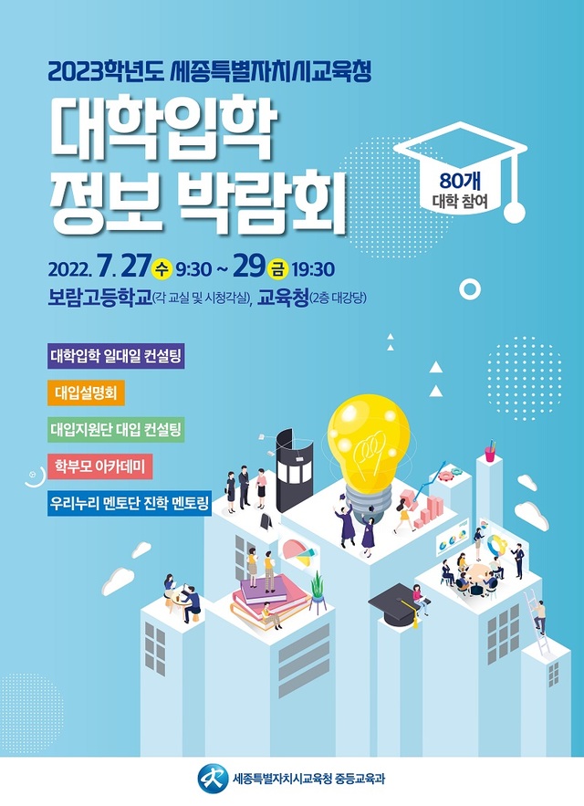 ▲ 대학입학 정보 박람회 포스터.ⓒ세종교육청