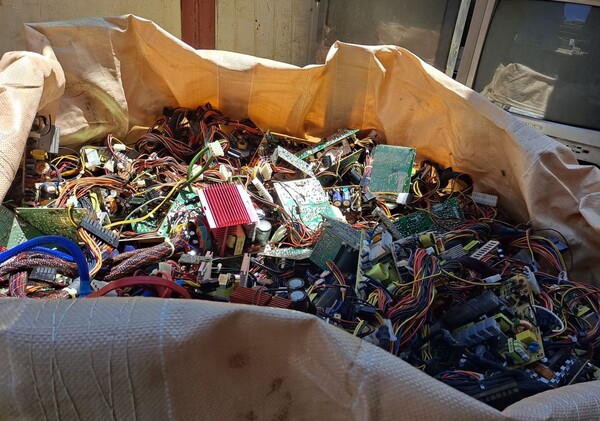 ▲ 대전 특사경에 적발된 전자기기 폐기물.ⓒ대전시