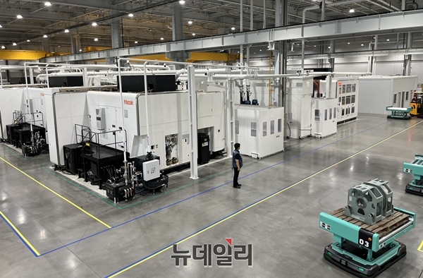 ▲ 엘리베이터 권상기(TM)를 생산하는 TM동은 정밀한 검사를 필요로 하는 만큼 자동화 공정을 갖춰 오차율을 최소화해 품질을 극대화했다. ⓒ김보배 기자