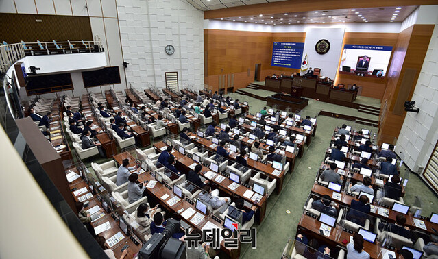▲ 지난 11일 서울시의회 내부 전경. ⓒ정상윤 기자.