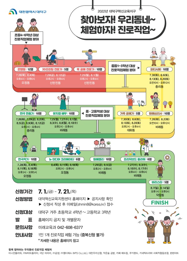▲ 대전 대덕구 진로직업 프로그램 참여자 모집 포스터.ⓒ대전 대덕구