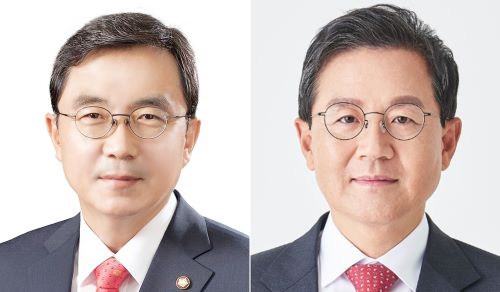 ▲ (왼쪽부터) 경대수 전 국회의원, 윤갑근 전 국민의힘 청주시상당구 당협위원장.ⓒ국민의힘 충북도당