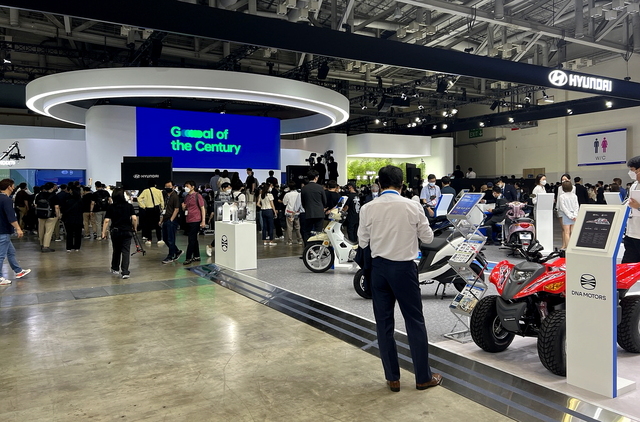 ▲ 지난 14일 개최된 부산모터쇼 프레스데이 후 전시장 모습. 
ⓒ김재홍 기자