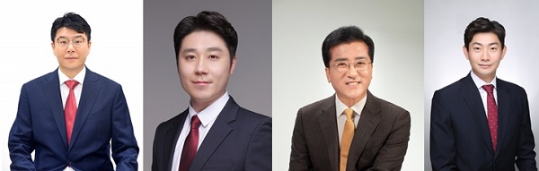 ▲ 왼쪽부터 정명국 의원, 김진오 
 의원, 조원휘 의원, 이용기 의원.ⓒ대전시의회