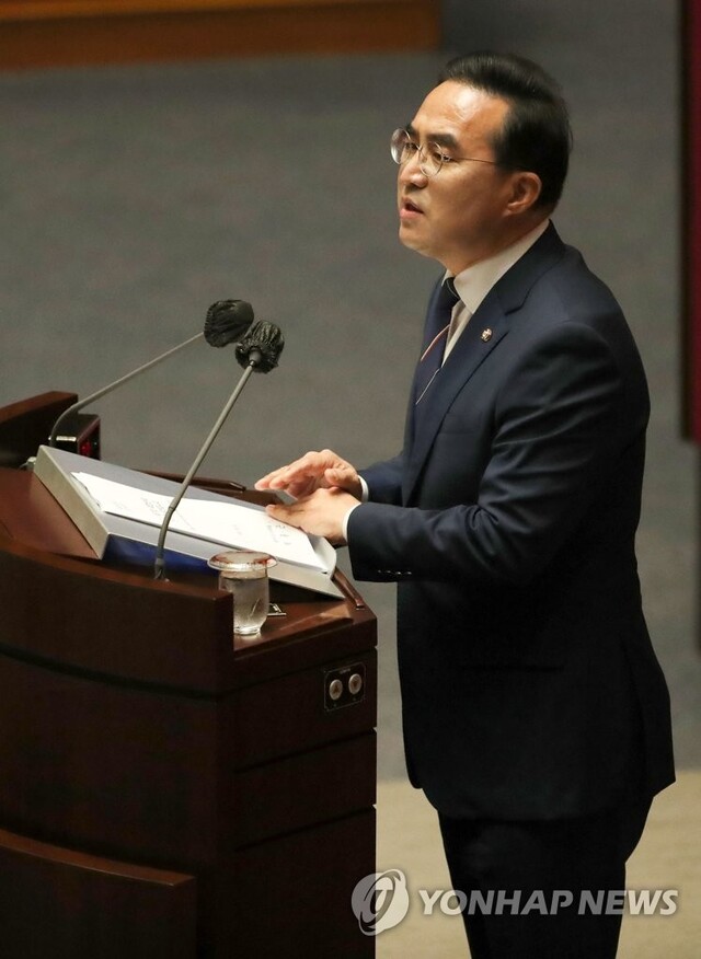 ▲ 교섭단체 대표연설하는 민주당 박홍근 원내대표.ⓒ연합뉴스