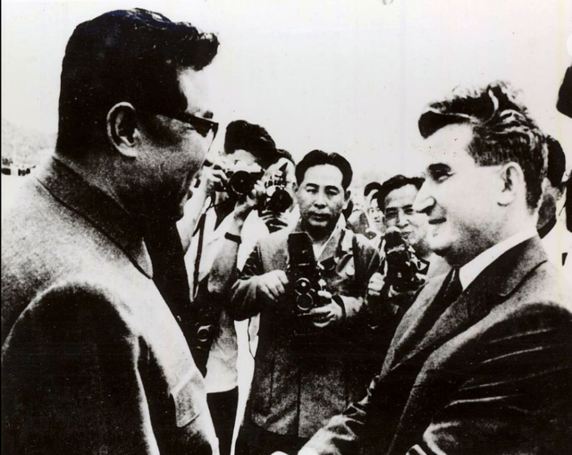 ▲ 김일성 만난 차우셰스코ⓒ위키피디아