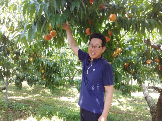▲ 옥천군 제10대 복숭아 왕 송성호 씨.ⓒ옥천군