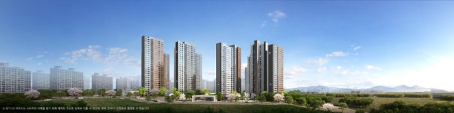 ▲ 행정타운 두산위브 더클래스 투시도. ⓒ 두산건설