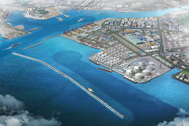 ▲ 울산 북항 조감도.ⓒ대우건설