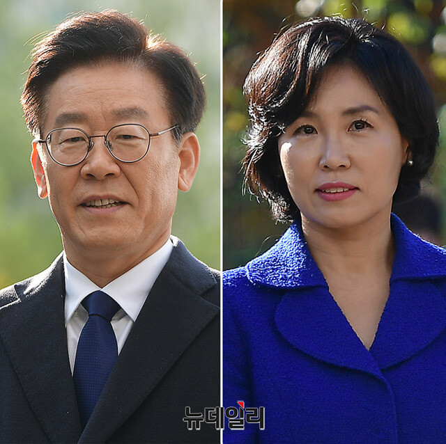 ▲ 이재명 더불어민주당 의원(왼쪽)과 아내 김혜경 씨. ⓒ정상윤 기자