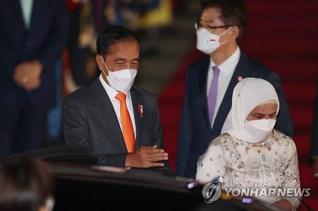 ▲ 조코위 대통령이 지난 27일 입국하는 모습. ⓒ연합뉴스