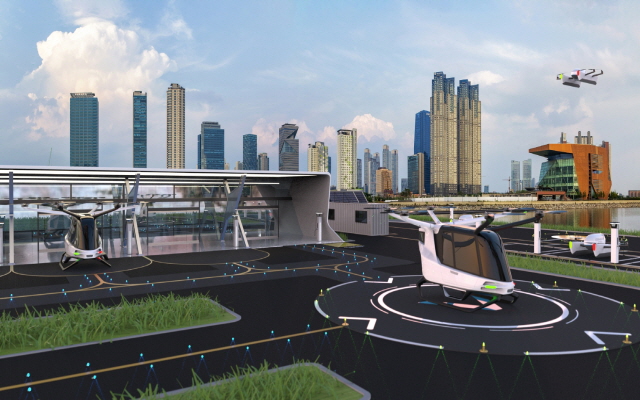 ▲ 대우건설 컨소시엄이 제시한 버티포트 구축계획안.ⓒ대우건설