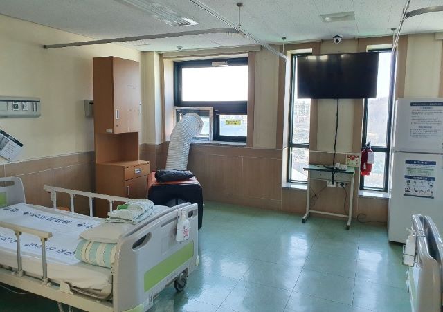 ▲ 코로나19 격리치료 병상.ⓒ충북도