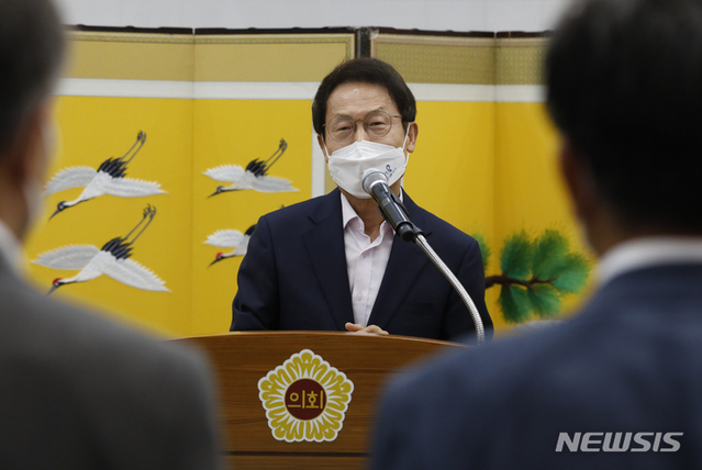 ▲ 지난 15일 서울시의회에서 열린 제11대 서울특별시의회 개원기념식에서 조희연 서울시교육감이 축사를 하고 있다. ⓒ뉴시스