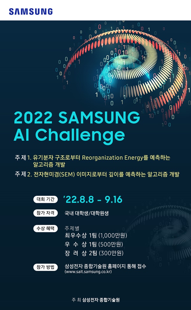▲ '2022 삼성 AI 챌린지' 포스터. ⓒ삼성전자