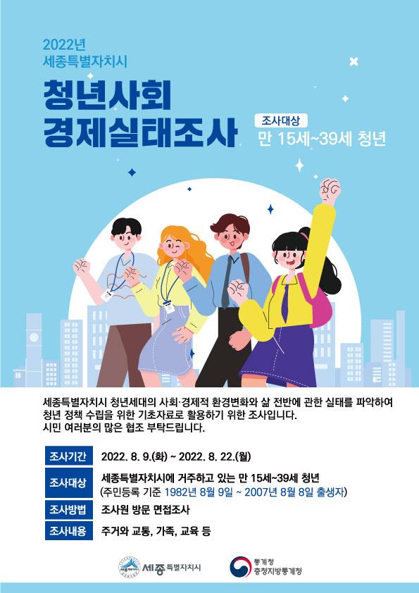 ▲ 세종시 청년사회경제실태조사 포스터.ⓒ세종시