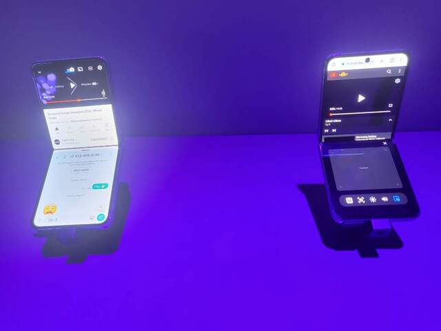 ▲ 갤럭시 Z 플립4에서 '플렉스모드'로 유튜브를 즐기는 모습 ⓒ장소희 기자