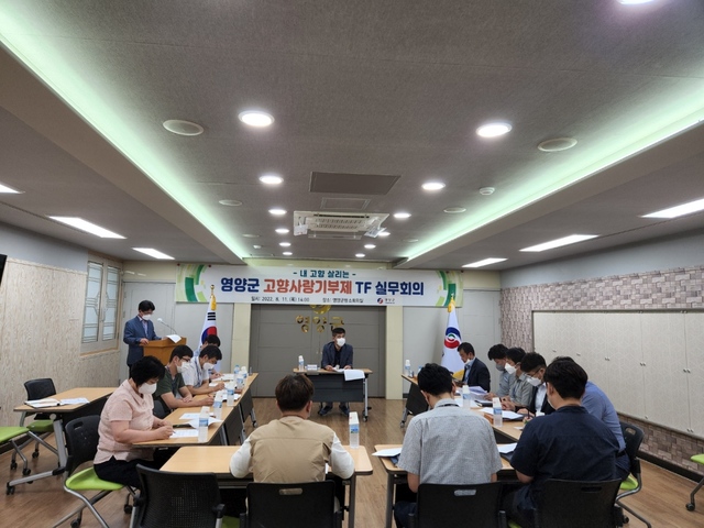 ▲ 영양군(군수 오도창)은 11일 영양군청 소회의실에서 고향사랑기부제의 성공적인 도입을 위한 ‘영양군 고향사랑기부제 TF 실무회의’를 개최했다.ⓒ영양군