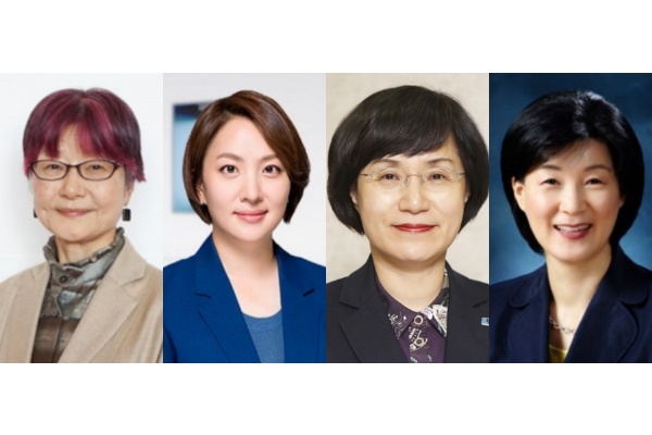 ▲ (왼쪽부터) 김조설 신한금융지주 사외이사, 송수영 우리금융지주 사외이사, 권선주 KB금융지주 사외이사, 권숙교 하나금융지주 사외이사.ⓒ각 사