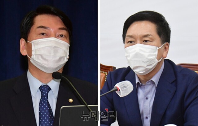 ▲ 안철수(왼쪽) 국민의힘 의원과 김기현 국민의힘 의원 ⓒ뉴데일리DB
