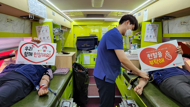 ▲ 월성원자력본부는 지난 18일 대한적십자사 울산혈액원과 함께 ‘사랑의 헌혈운동’을 시행했다.ⓒ월성본부