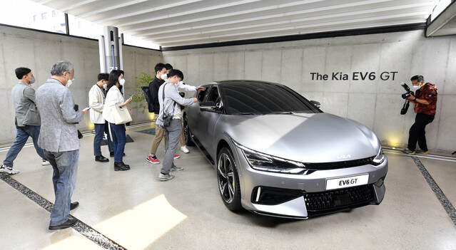 ▲ 조만간 출시를 앞둔 EV6 GT 모습. ⓒ기아
