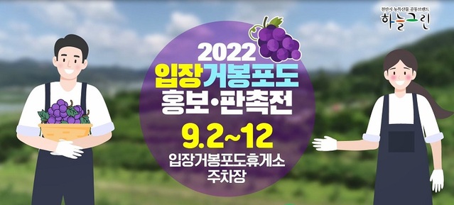 ▲ 2022 천안 입장 거봉포도 홍보·판촉전 홍보 포스터.ⓒ천안 입장거봉포도축제추진위원회