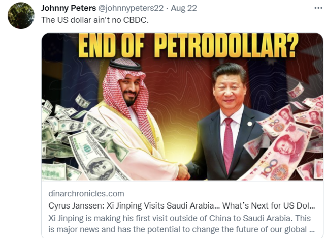 ▲ 빈 살만 사우디아라비아 왕세자와 시진핑 중국 주석ⓒ트위터 캡처