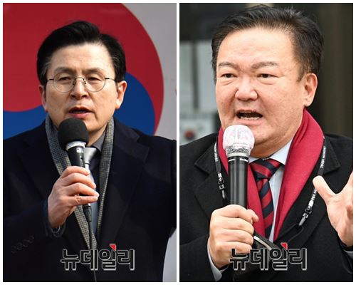 ▲ 황교안 전 국무총리(왼쪽)와 민경욱 전 미래통합당 의원(오른쪽) ⓒ뉴데일리DB