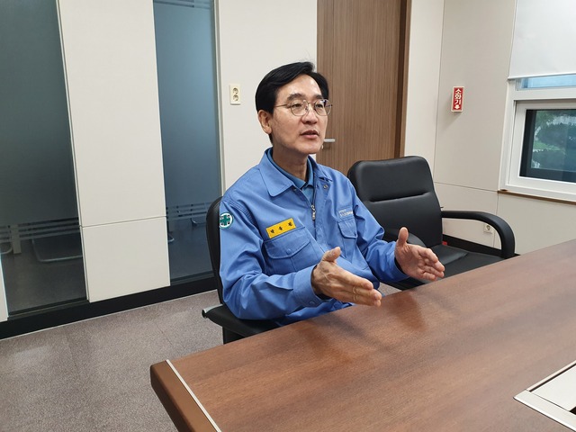 ▲ 지난 24일 만난 박윤필 포스코모빌리티솔루션 코아사업실 실장.ⓒ이가영 기자