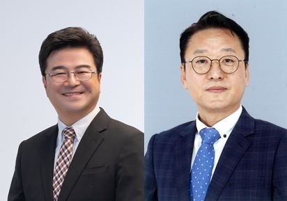 ▲ (왼쪽부터) 청주시의회 제3대 정영석 예산결산특별위원장, 허철 윤리특별위원장.ⓒ청주시의회