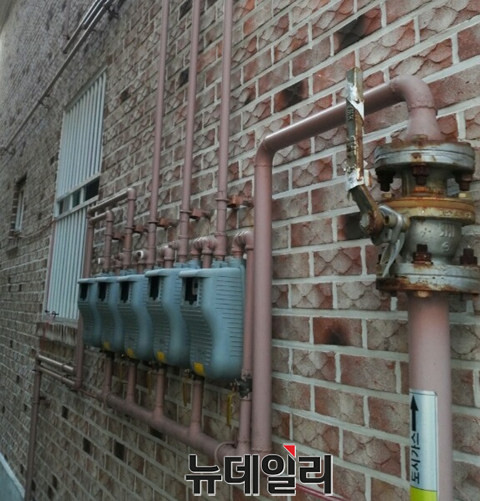 주택에 설치된 도시가스 배관 모습.ⓒ김종혁 기자
