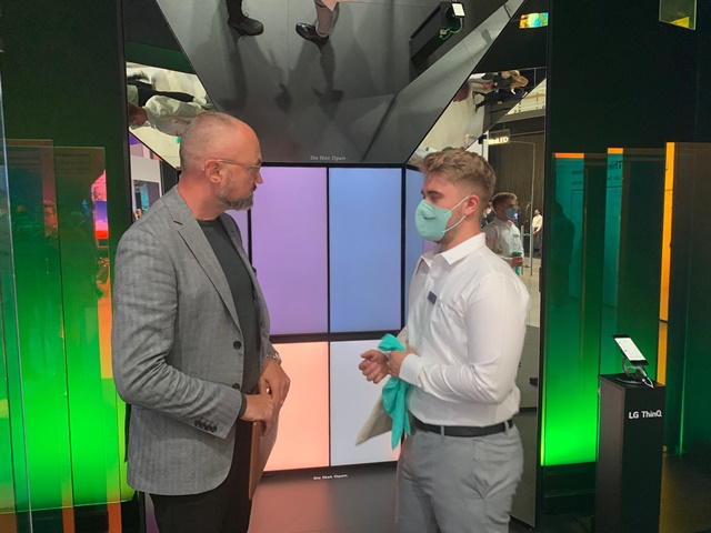 ▲ 2일(현지시간) 독일 베를린에서 열린 'IFA 2022'에서 LG전자가 전시한 'LG 디오스 오브제컬렉션 무드업'. ⓒ이성진 기자