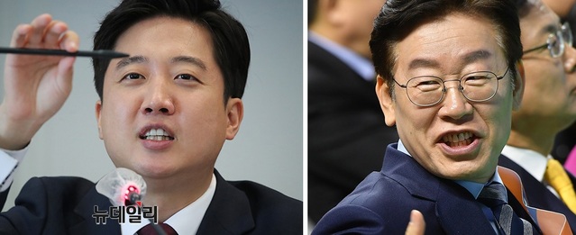 ▲ 이준석(좌) 전 국민의힘 대표와 이재명 더불어민주당 대표. ⓒ뉴데일리
