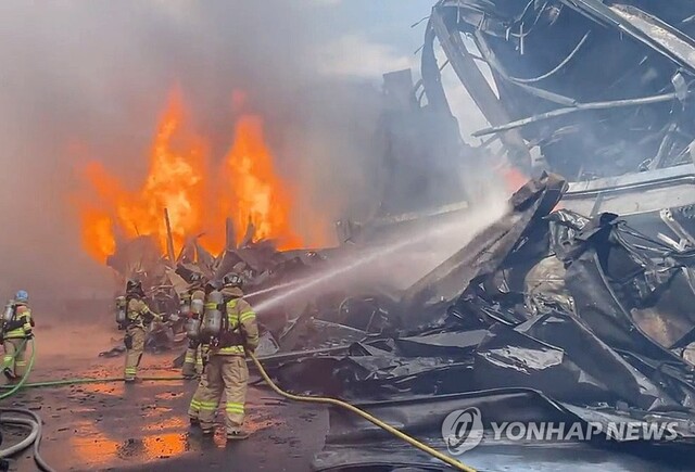 ▲ 6일 오전 6시33분께 현대제철 인천공장에서 화재가 발생했다. ⓒ연합뉴스