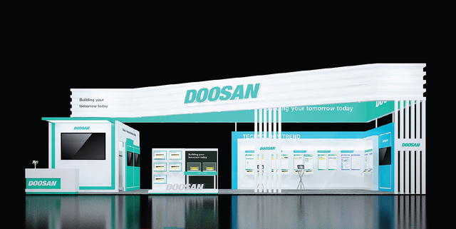 ▲ KPCA 2022에 참가한 ㈜두산의 부스 랜더링 이미지. ⓒ㈜두산