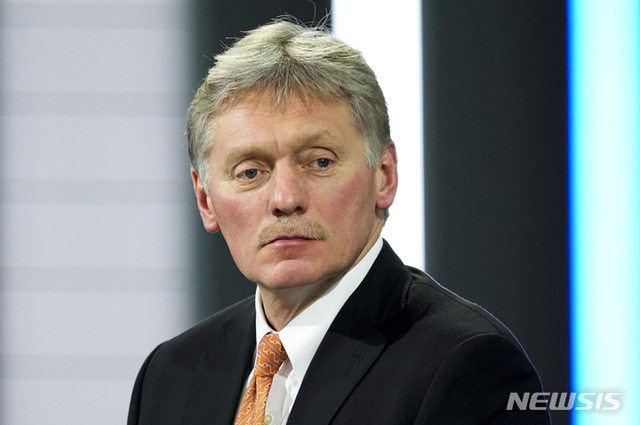 ▲ 드미트리 페스코프 러시아 크렘린궁 대변인. '푸틴의 입'으로도 불리는 측근이다. ⓒ뉴시스 AP. 무단전재 및 재배포 금지.