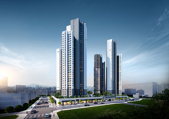 ▲ '문수로 금호어울림 더 퍼스트' 투시도.ⓒ금호건설