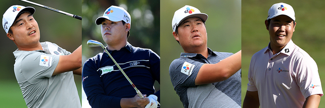 ▲ ‘2022 프레지던츠컵’에 출전한 CJ대한통운 소속골퍼 이경훈(왼쪽부터), 김시우, 임성재, 김주형. ⓒCJ대한통운