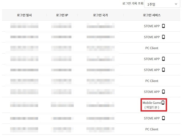 ▲ 스토브 로그인 기록 ⓒ뉴데일리 김동준 기자