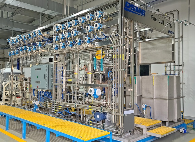 ▲ 대우조선해양이 보유하고 있는 연료전지 육상시험설비. ⓒ대우조선해양