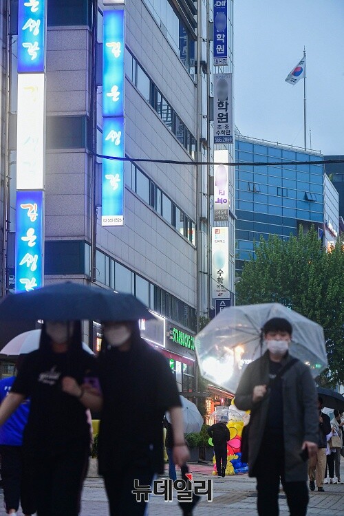 ▲ 서울의 한 학원가 모습. 기사와 관련 없는 사진.ⓒ정상윤 기자